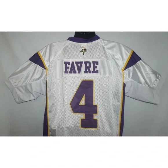 Minnesota Vikings Brett Favre Captain Reebok Jersey L